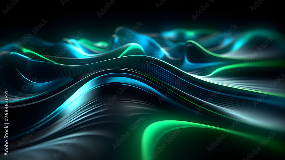 Fototapete digital technology 3d curve light wave abstract graphic poster web page ppt background