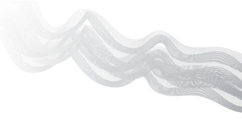 Abstract modern vector wave background. Curved gay or white and black vector illustration. Wavy lines