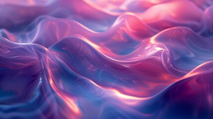 Obraz premium Fluid and wavy movements on a responsive liquid display, radiating calming vibes with every ripple.