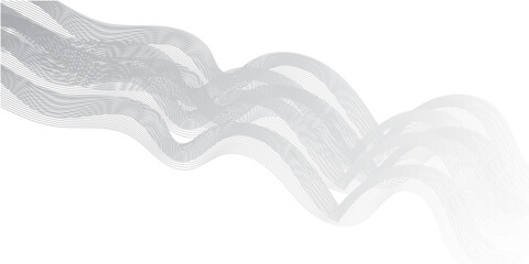 Abstract modern vector wave background. Curved gay or white and black vector illustration. Wavy lines