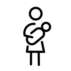 Simple Family Vector Line Icon, Contains Outline Icons such as baby carrier, family house, little brother, sister, grandfather, grandmother, father, mother.