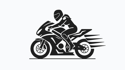 Obraz na płótnie Canvas motorcycling female sport line icon vector. motorcycle