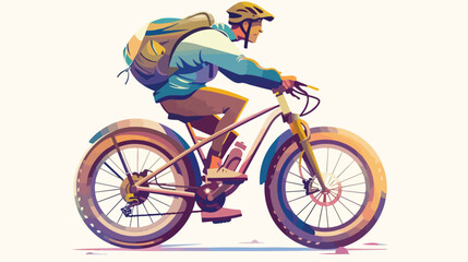 Mountain Bike transportation cartoon character 