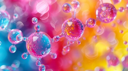 Texture of an atomic biological molecule. structure molecule background. Molecular DNA
