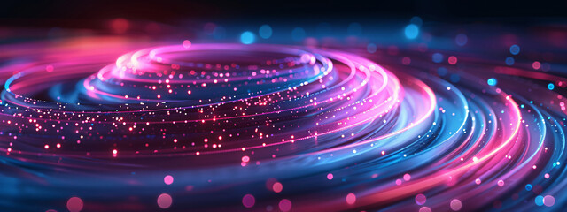 Abstract graphics composed of rotating particles have a technological background