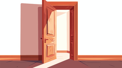 Open door. vector illustration flat vector 