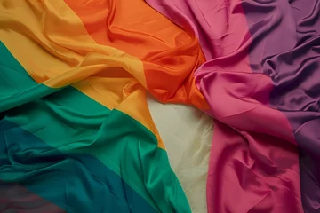 Foto op Plexiglas Waving colorful national flag of lgbtq community,  macro © Nguyen