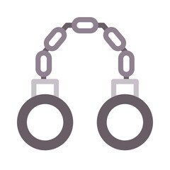 Handcuffs Glyph Vector Flat Icon Design