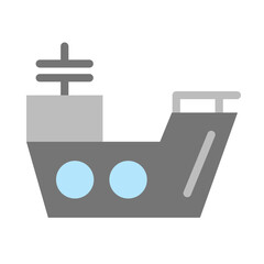 Cruiser Glyph Vector Flat Icon Design