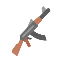 Rifle Glyph Vector Flat Icon Design