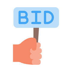 Bid Vector Flat Icon Design Vector Flat Icon Design