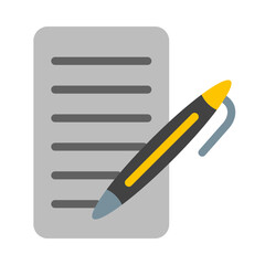 Pen And Paper Vector Flat Icon Design Vector Flat Icon Design
