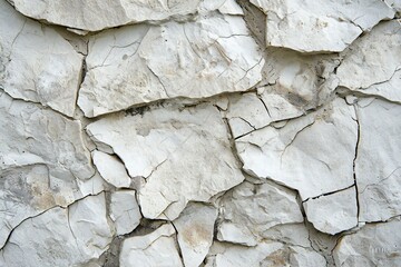 Texture of white stone wall for background,  Close-up photo