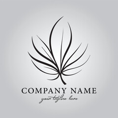 Leaf logo company design vector image on the white background