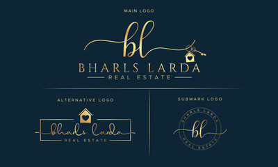 Real estate logo realtor logo property logo design vector template