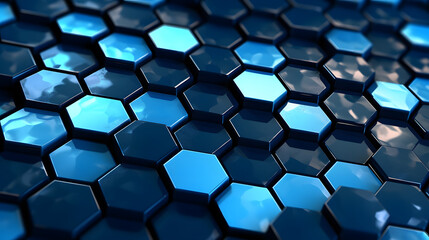 Digital silver 3d honeycomb structure hexagonal graphic poster web page PPT background