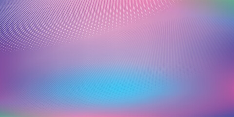 Holographic Unicorn Gradient. Trendy neon pink purple very peri blue teal colors soft blurred background dot vector ilustration - obrazy, fototapety, plakaty