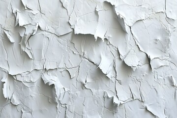 White wall with cracked paint,  Abstract background and texture for design