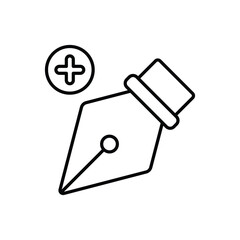 Thin Line Add Anchor vector icon