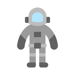 Astronaut Spacesuit Vector Flat Icon