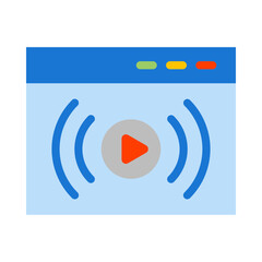 Livestream Vector Flat Icon