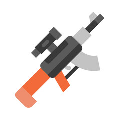 Light Machine Gun Vector Flat Icon