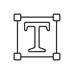 Thin Line Font vector icon
