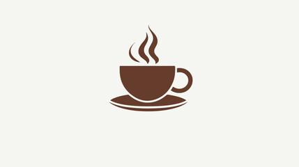 Coffee icon in vector. Logotype flat vector isolated o