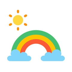 Rainbow Vector Flat Icon