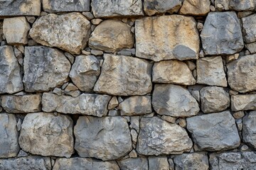 Background of stone wall texture,  Close-up photo of stone wall