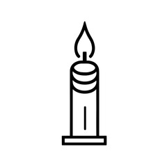 Simple candle black icon