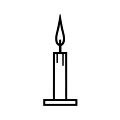 Simple candle black icon