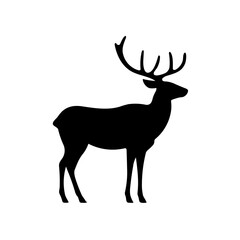 Naklejka na ściany i meble Simple deer isolated black icon
