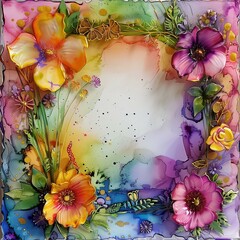 Greeting card,  alcohol ink background for a card, spring, mother's day, wedding