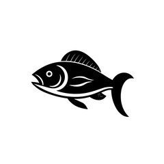 Simple carp isolated black icon