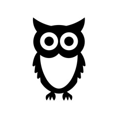 SimSimple owl isolated black iconple isolated black icon