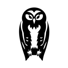 SimSimple owl isolated black iconple isolated black icon