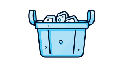 Ice bucket Simple Party-Related Vector Line Icon flat