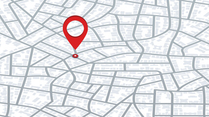 Fototapeta premium GPS tracking system to navigate around the city. Detailed city street map with directions to different locations. Vector illustration