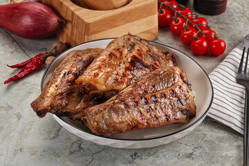 Grilled pork ribs with spices