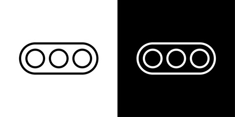 シンプルな交通信号のベクターアイコン