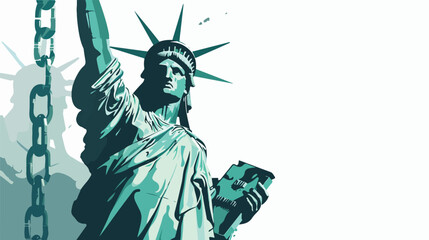 Restraint of liberty.. flat vector isolated on white background