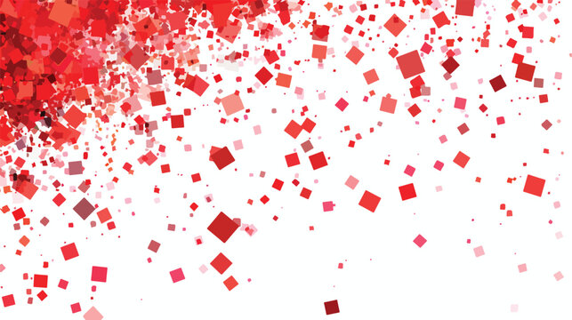 Seamless abstract background of red squares and bright