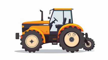 Small farm tractor icon. Simple illustration of small