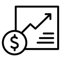 Profit outline icon