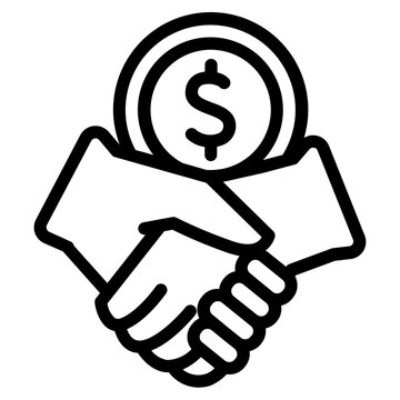 recommend clip art: Financial agreement outline icon