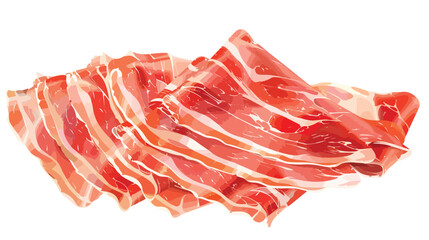 Texture of spanish ham - iberico bellota jamon.. flat