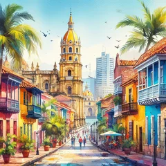 Foto op Canvas City of Cartagena de Indias Colombia © miguelovalle