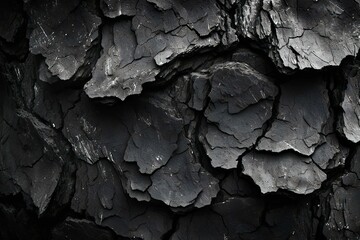 Close-up of black coal texture,  abstract background and texture for design