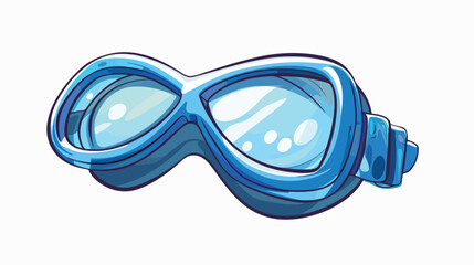 Underwater pool goggles cartoon. underwater pool goggl